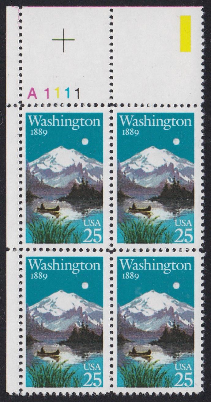 # 2404 (1989) Washington Statehood - PB, UL #A1111, MNH