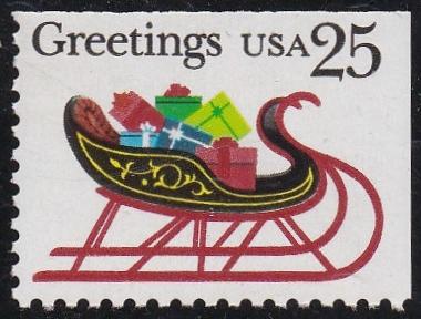 # 2429 (1989) Christmas Sleigh - Bklt sgl, MNH