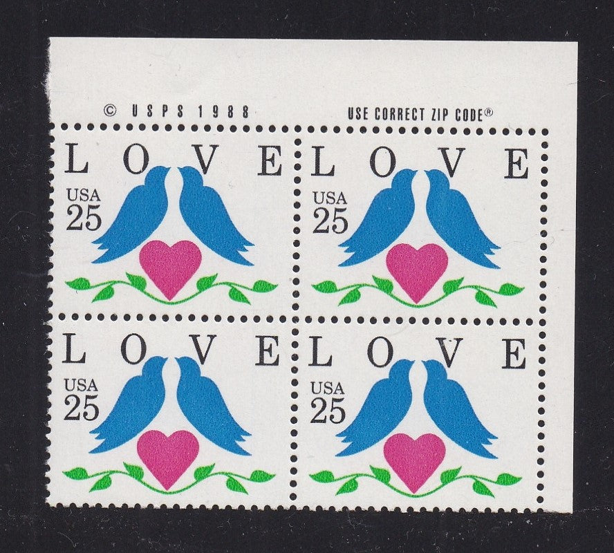 # 2440 (1990) Doves - Zip BK/4, UR, MNH