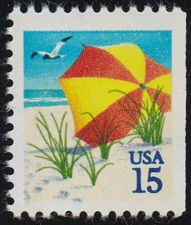 # 2443 (1990) Beach Umbrella - Bklt sgl, MNH