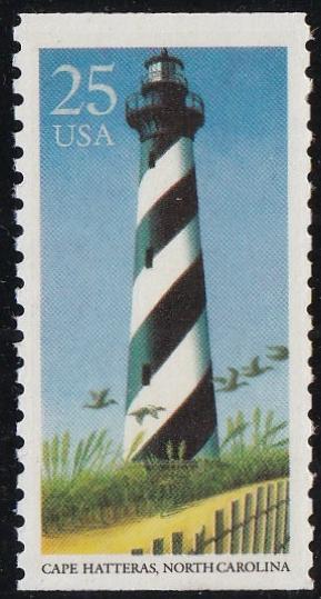 # 2471 (1990) Lighthouses, NC - Bklt sgl, MNH