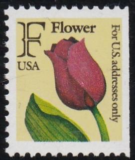 # 2519 (1991) Flower, 'F', Sixth Transition Rate, perf 11.2 - Bklt sgl, MNH