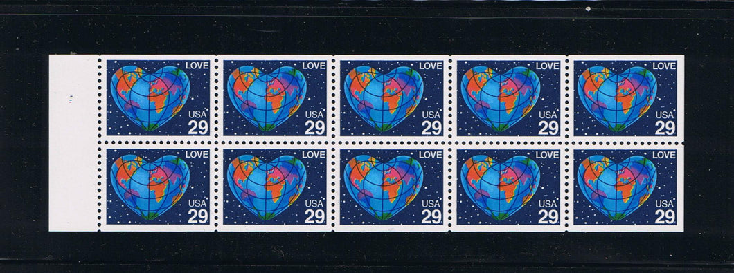 # 2536a (1991) Love, Earth, NF - Bklt pane, #1111, MNH