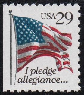 # 2593 (1992) Flag with Pledge Allegiance - Bklt sgl, MNH