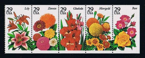 # 2833a (1994) Summer Garden Flowers, NF - Bklt pane, No Tab, MNH