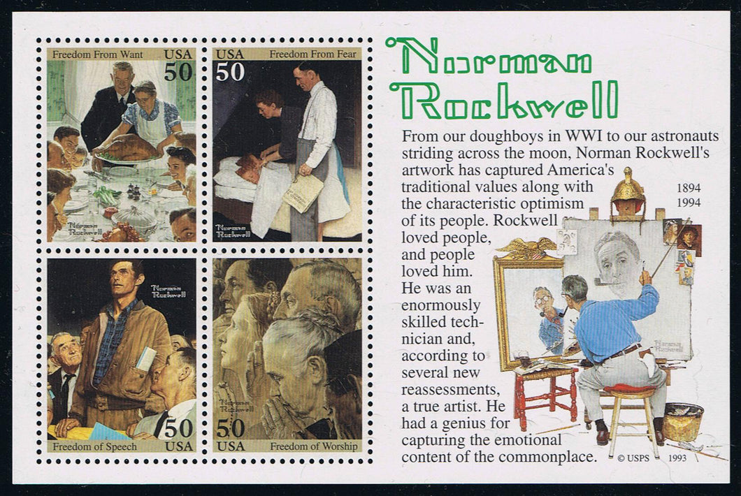 # 2840 (1994) Rockwell - S/S, MNH