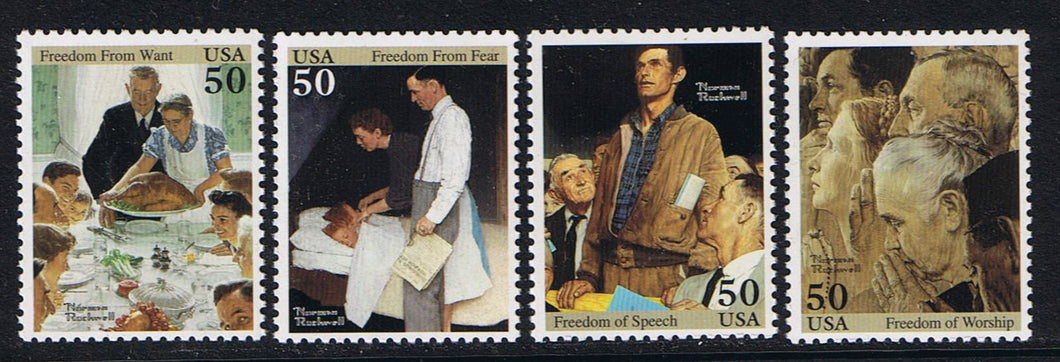 # 2840a-d (1994) Rockwell - S/S sgls, Set/4, MNH