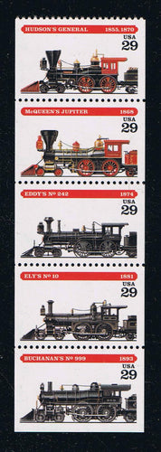 # 2847a (1994) Steam Locomotives, NF - Bklt pane, No Tab, MNH