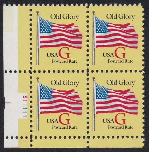 # 2880 (1994) Flag, Post Card Transition Rate, Red G - PB, LL #S11111, MNH