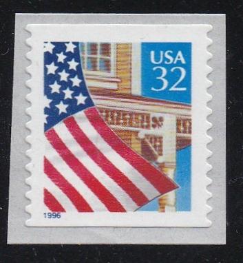 # 2915B (1996) Flag over Porch - Coil sgl, MNH