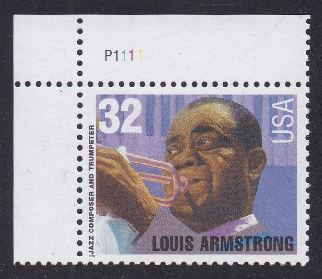 # 2982 (1995) Armstrong - Plt sgl, UL #P1111, MNH