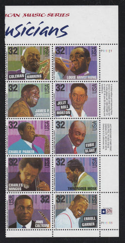 # 2983-92 (1995) JAZZ - PB, R #P111111, MNH