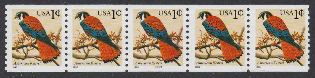 # 3044a (1996) Kestrel, large date - PS/5, #3333, VF MNH