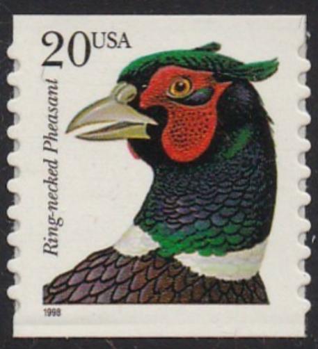 # 3055 (1998) Pheasant - Coil sgl, MNH