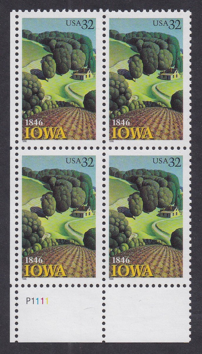 # 3088 (1996) Iowa - PB, LL #P1111, MNH