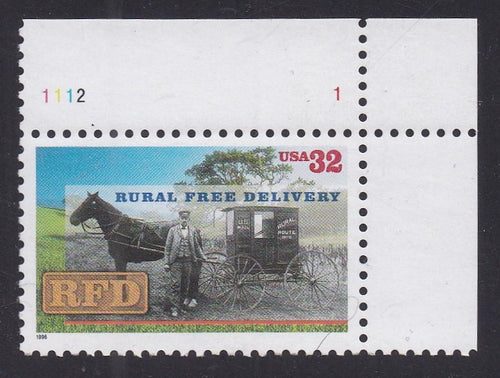 # 3090 (1996) RFD - Plt sgl, UR #1112-1, MNH