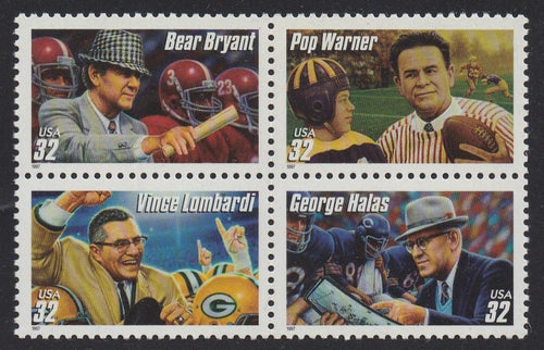 # 3143-46 (1997) Football Coaches - BK/4, MNH