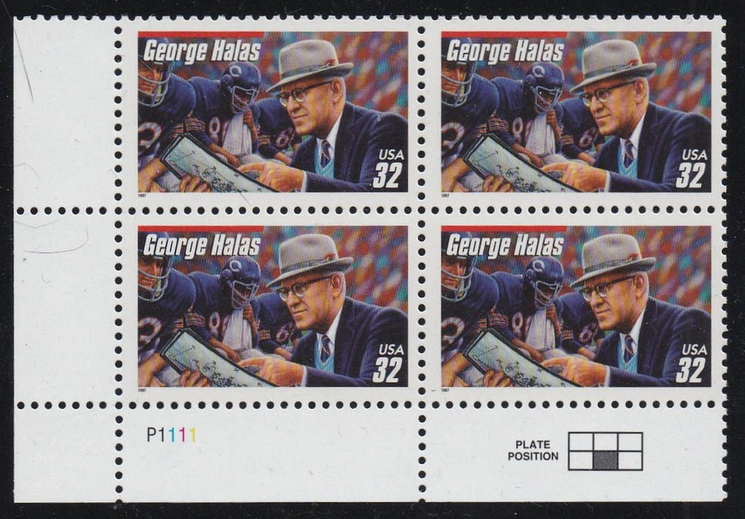 # 3150 (1997) George Halas - Football - PB, LL #P1111, MNH