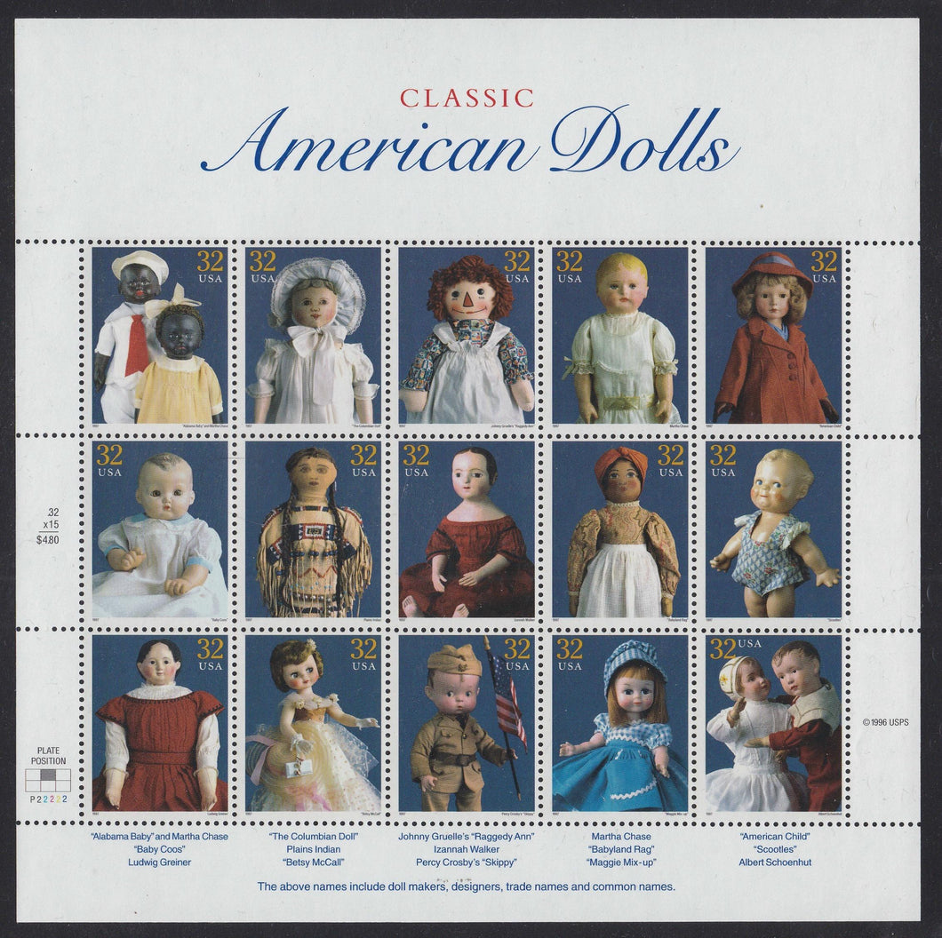 # 3151 (1997) Dolls - Pane, P22222, MNH