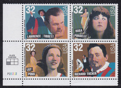 # 3154-57 (1997) Opera Singers - PB, LL #P22222, MNH