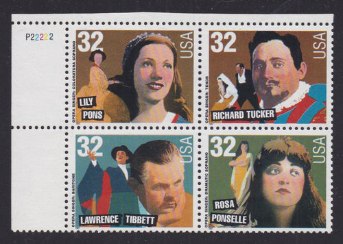 # 3154-57 (1997) Opera Singers - PB, UL #P22222, MNH