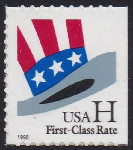 # 3268 (1998) Hat 'H', Eighth Transition Rate, die cut 11.25 - Bklt sgl, MNH