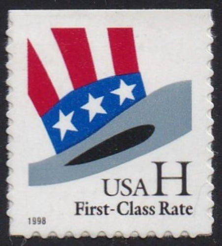 # 3268b (1998) Hat 'H', Eighth Transition Rate, die cut 11 - Bklt sgl, MNH