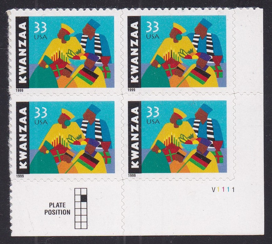 # 3368 (1999) Kwanzaa - PB, LR #V1111, MNH