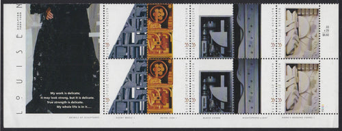 # 3379-83 (2000) Louise Nevelson, Sculptor - PB/10, B #P2222, MNH