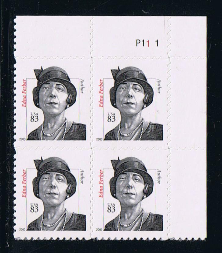 # 3434 (2003) Edna Ferber, DC 11.25 - PB, UR #P11-1, MNH