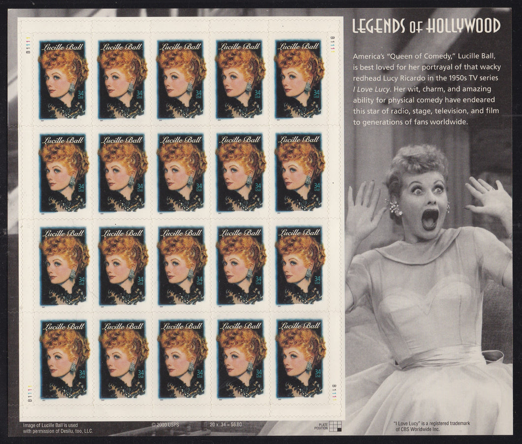 # 3523 (2001) Lucille Ball - Pane, MNH