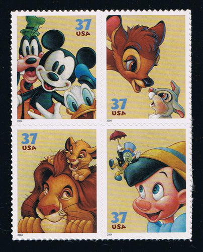 # 3865-68 (2004) Disney - BK/4, MNH