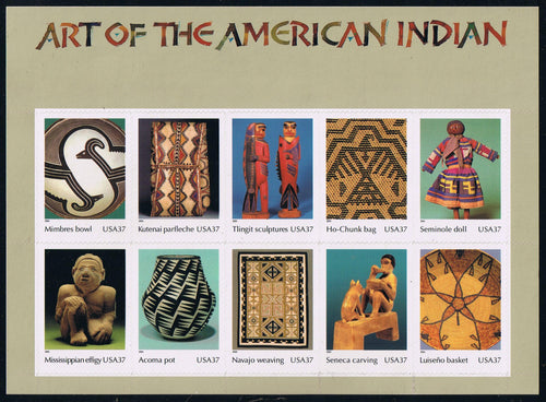 # 3873 (2004) American Indian Art - Pane, MNH