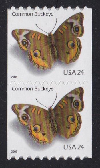 # 4002 (2006) Buckeye Butterfly - Coil pr, MNH