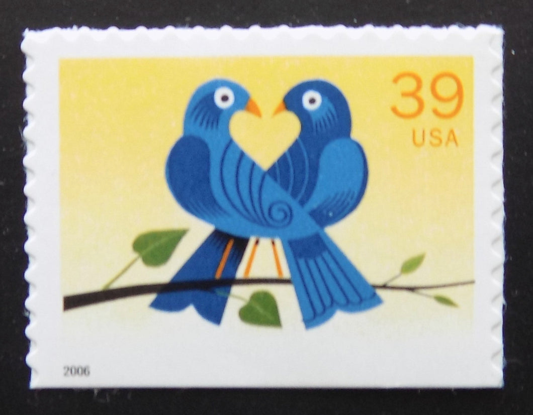 # 4029 (2006) Love, Bluebirds - Bklt sgl, MNH