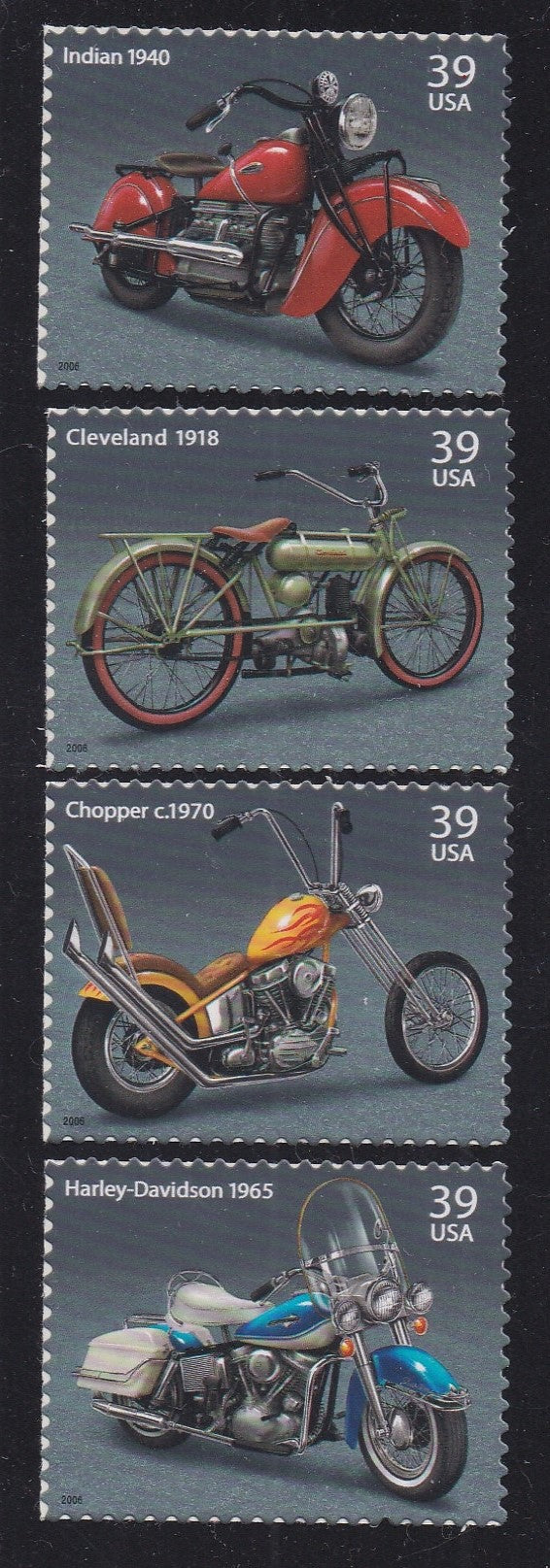 # 4085-88 (2006) Motorcycles - Sgls, Set/4, MNH