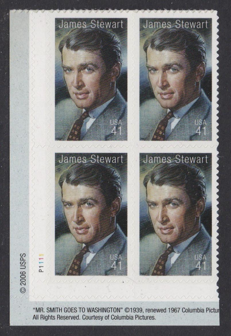 # 4197 (2007) James Stewart - PB, LL #P1111, MNH