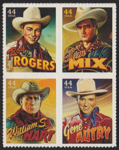 # 4446-49 (2010) Silver Screen Cowboys - BK/4, MNH