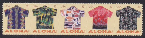 # 4592-96 (2012) Aloha Shirts - Strip/5, MNH