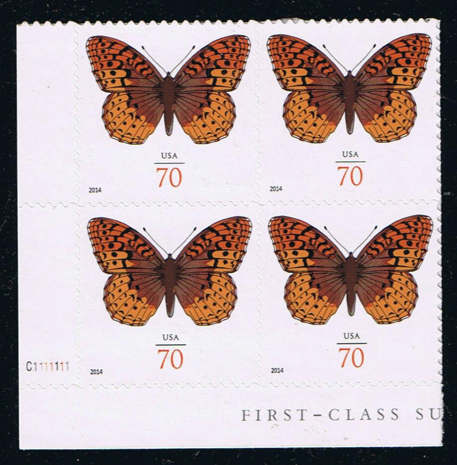 # 4859 (2014) Great Spangled Fritillary Butterfly - PB, LL #C1111111, MNH