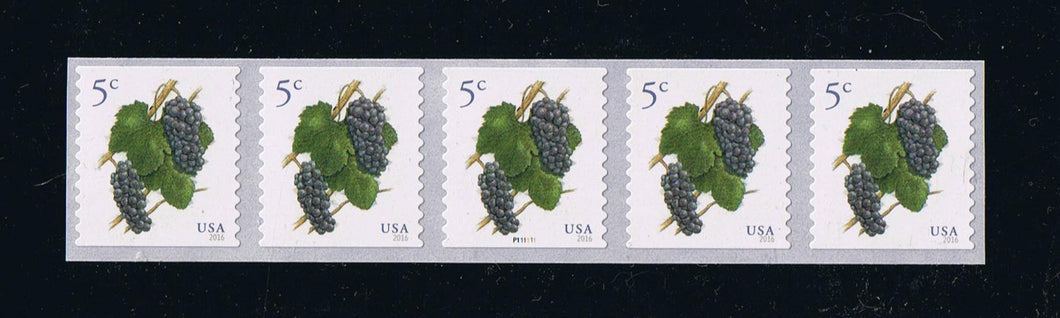 # 5038 (2016) Purple Grapes - PS/5, #P111111, MNH