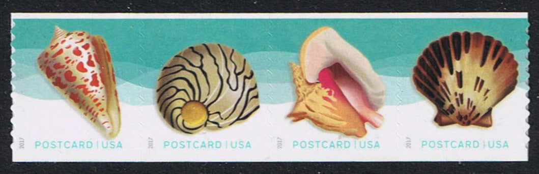 # 5167-70 (2017) Seashells Issue - Coil Strip/4, MNH