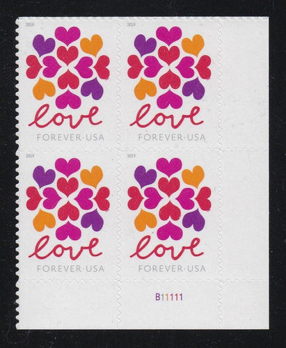 # 5339 (2019) Hearts Blossom - PB, LR #B11111, MNH