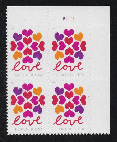 # 5339 (2019) Hearts Blossom - PB, UR #B11111, MNH