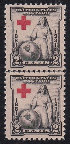 # 702 (1931) Red Cross - Pr, H Line, VF MNH