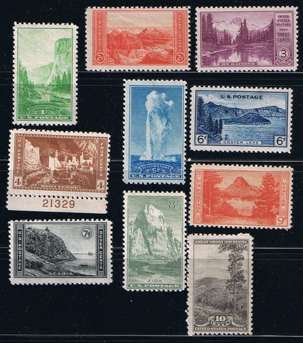 # 740-49 (1934) National Parks - Sgls, Set/10, MLH [2]