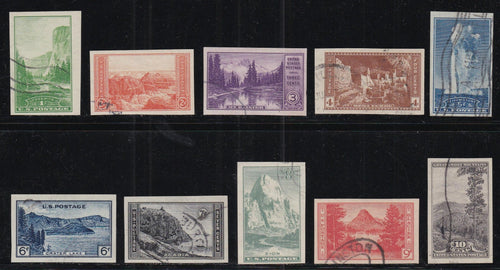 # 756-65 (1935) National Parks - Sgls, Set/10, Used