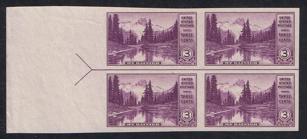 # 758 (1935) Mt Rainier & Mirror Lake - BK/4, Left Arrow, NGAI