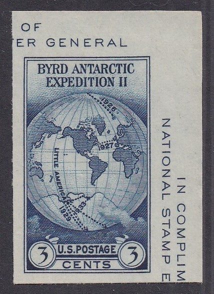 # 735a (1934) Byrd Antarctic - SS sgl, UR corner, NGAI