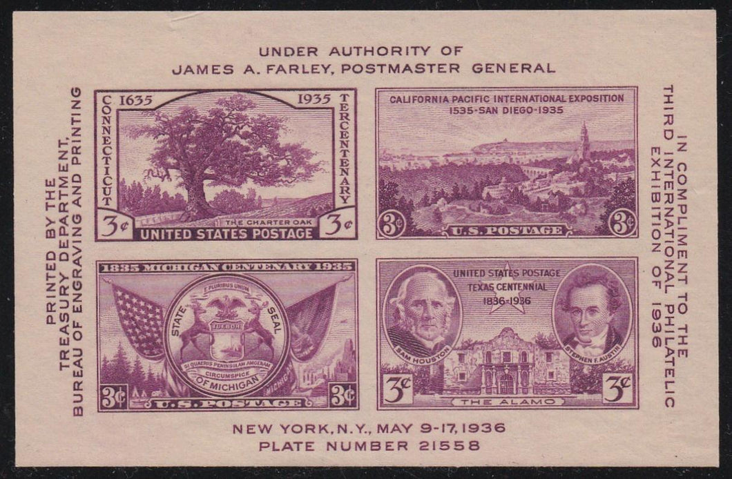 # 778 (1936) Third International Expo - SS, MNH